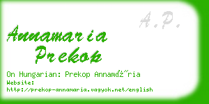 annamaria prekop business card